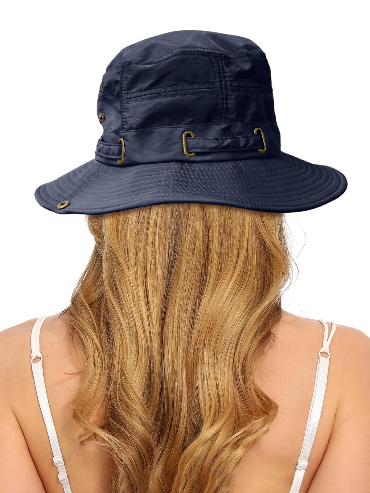 Zibuyu Sun Hat for Women with 8cm Wide Brim UPF 50+ UV Protection | Quick Dry Navy Cap
