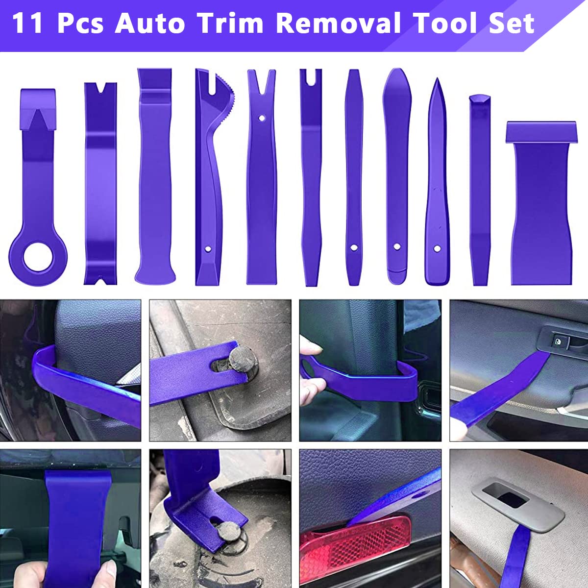 STHIRA® Trim Removal Tool Kit, Pry Tool Kit, Car Panel Removal Tool Trim tools Stereo Removal Fastener Remover, Car Dashboard Audio Trim Disassembly Tool Kit 19Pcs Auto Trim Removal Tool Set with Storage Bag