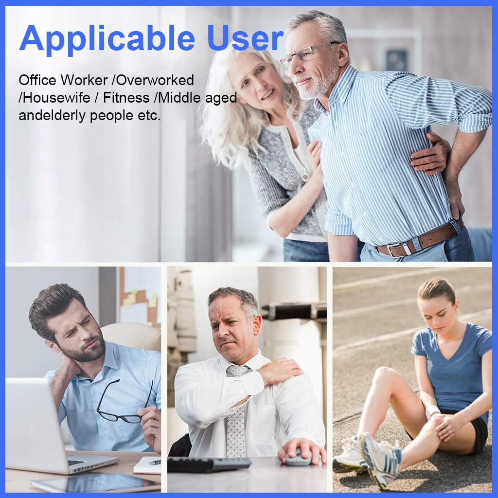 HANNEA TENS Massager Machine for Pain Relief with 6 Modes and 19 Levels | 4 Channels and 30mins Auto Off