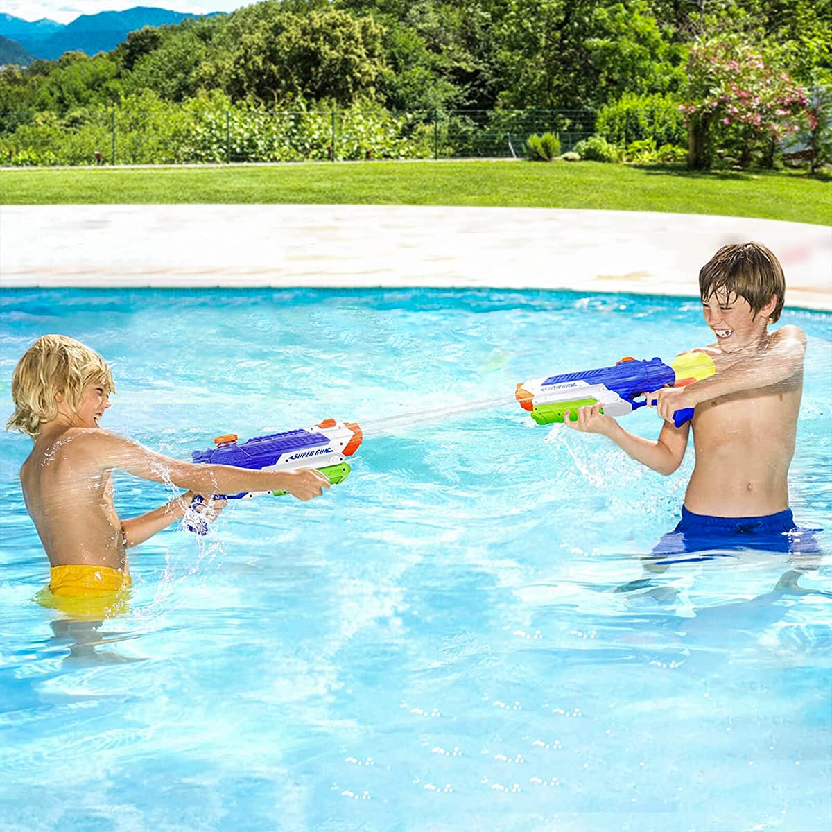 ZIBUYU Water Gun for Kids and Adults with 2200ml Tank featuring Pump Action | Pool and Beach Toy