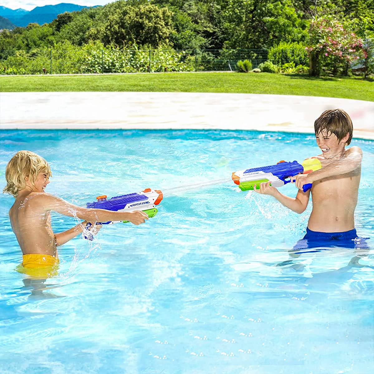 PATPAT® Water Gun for Kids Big Size, 2200ml Water Gun Toy for Adults, Water Blasters Squirt Toy for Kids Adults, Pool Toys Water Toys for Swimming Pool Beach Sand Outdoor, Summer Gifts for Boys Girls