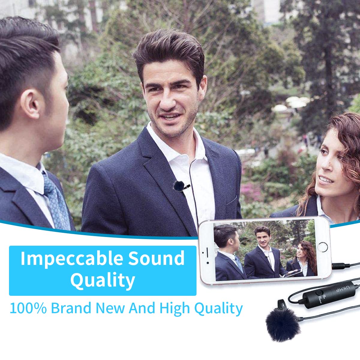 Proberos Microphone Windscreen for Lapel Lavalier Mic with Black Fur | Imported from Hong Kong