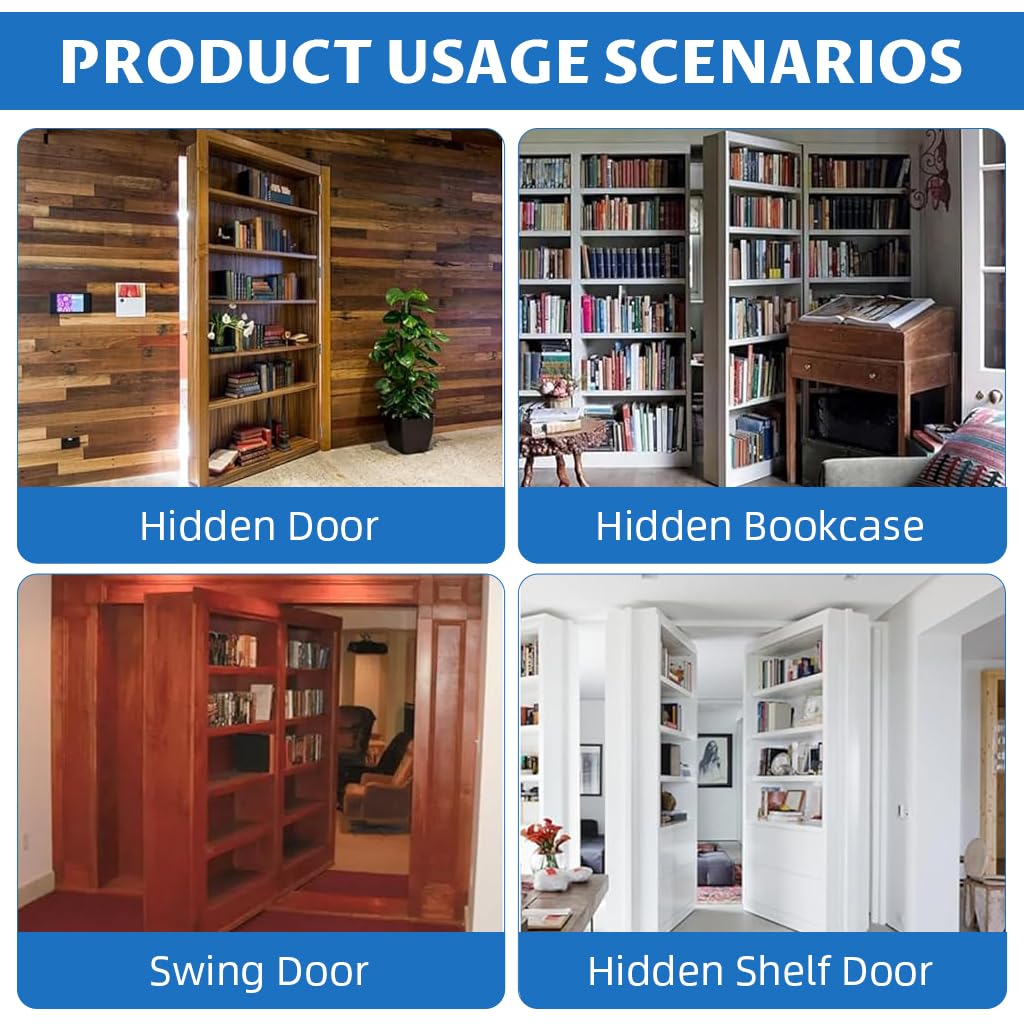 Serplex Door Pivot Hinge for Wooden and Metal Doors with 360° Rotating Pin | Pack of 6 Stainless Steel