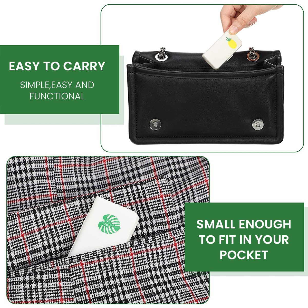 Small Pill Organizer Case for Travel and Daily Use with 3 Compartments 4 Pack PP Box