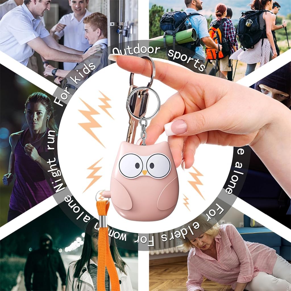 Serplex Personal Alarm Keyring for Self Defence with 130db Siren and Pin Trigger | LED Light