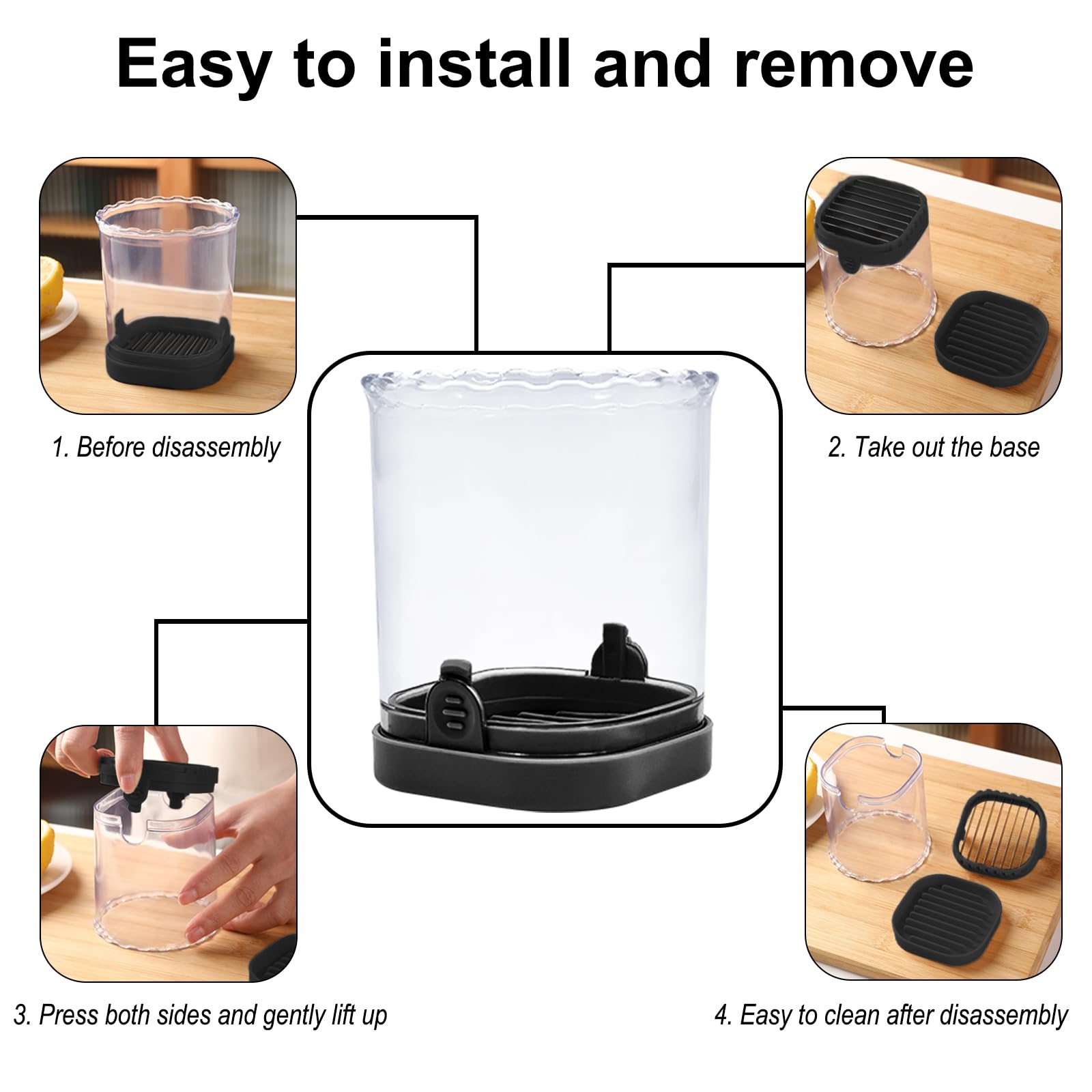 Supvox Fruit Slicer for Oats Bowl and Salad featuring Press Down Cutter | 3PCS Stainless Steel