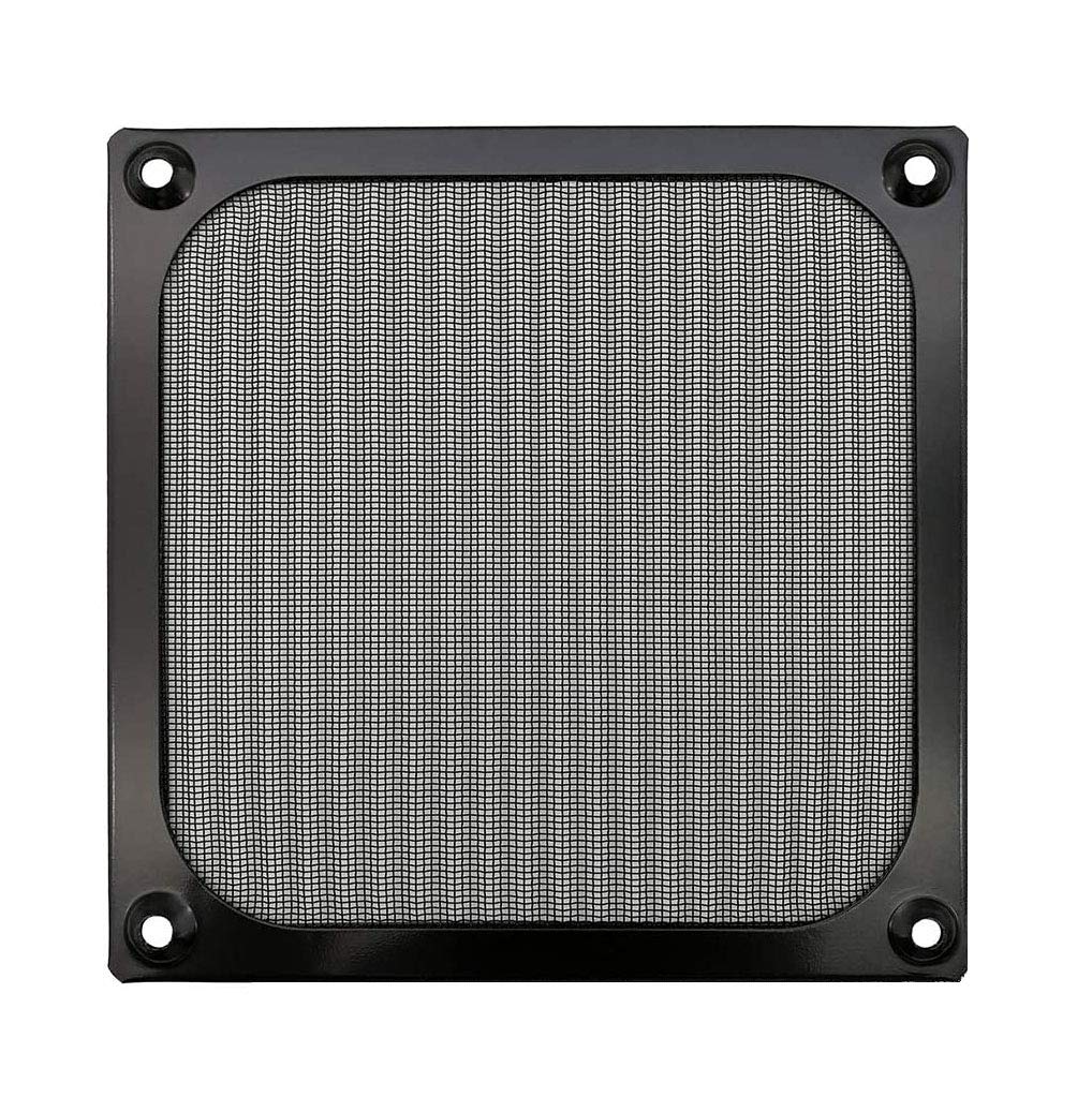 HASTHIP  120mm Aluminum Alloy Stainless Mesh Fan Filter Dust Guard (Black)