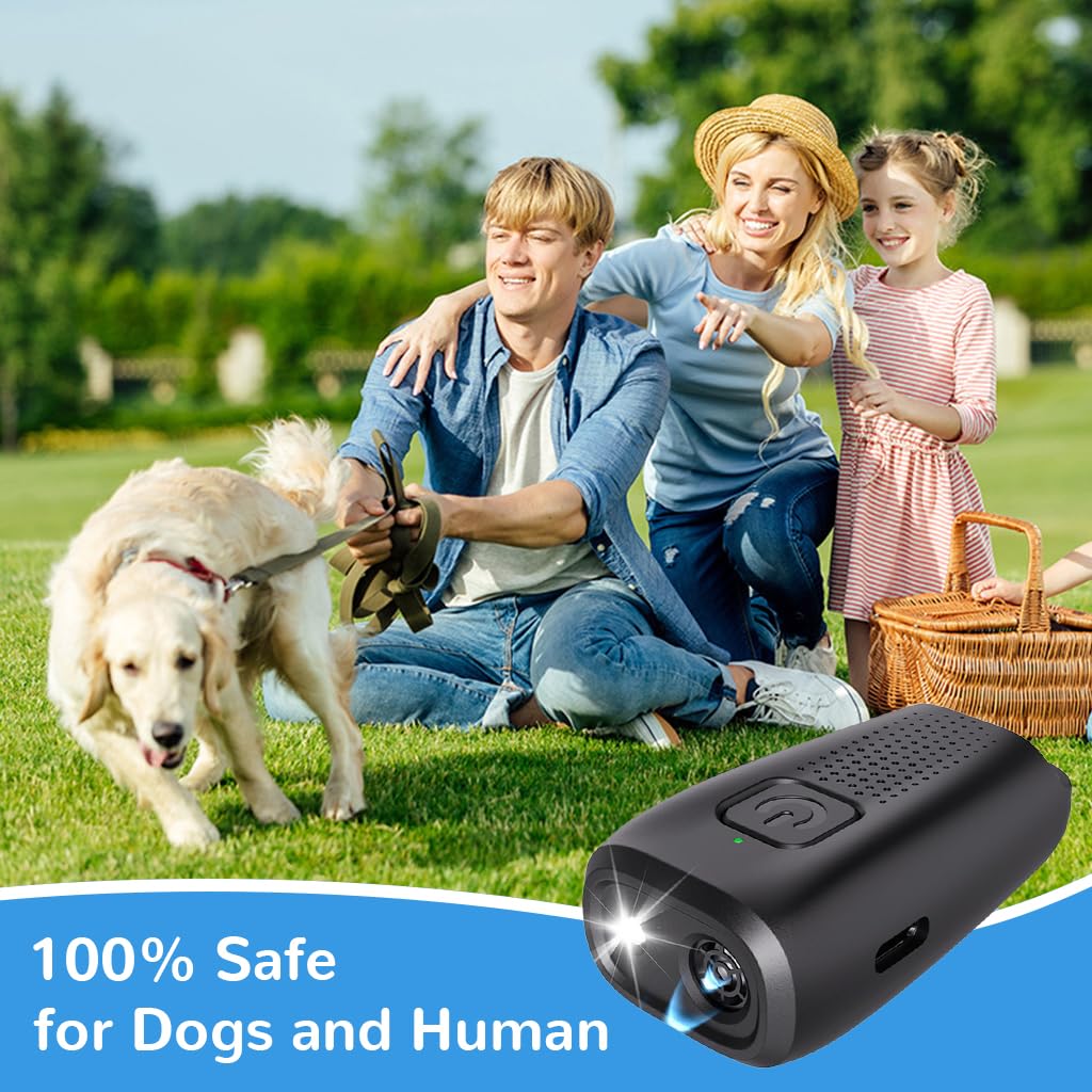 Qpets Ultrasonic Bark Guard for Dogs with 40kHz Safe Sound and USB Rechargeable Design