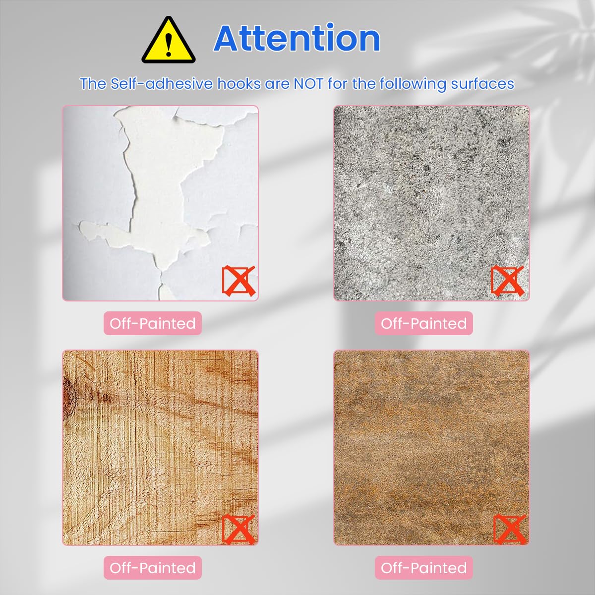 HASTHIP Wall Mounted Plastic Adhesive Hooks for Bathroom and Kitchen featuring Seamless Sticking 8 Pack