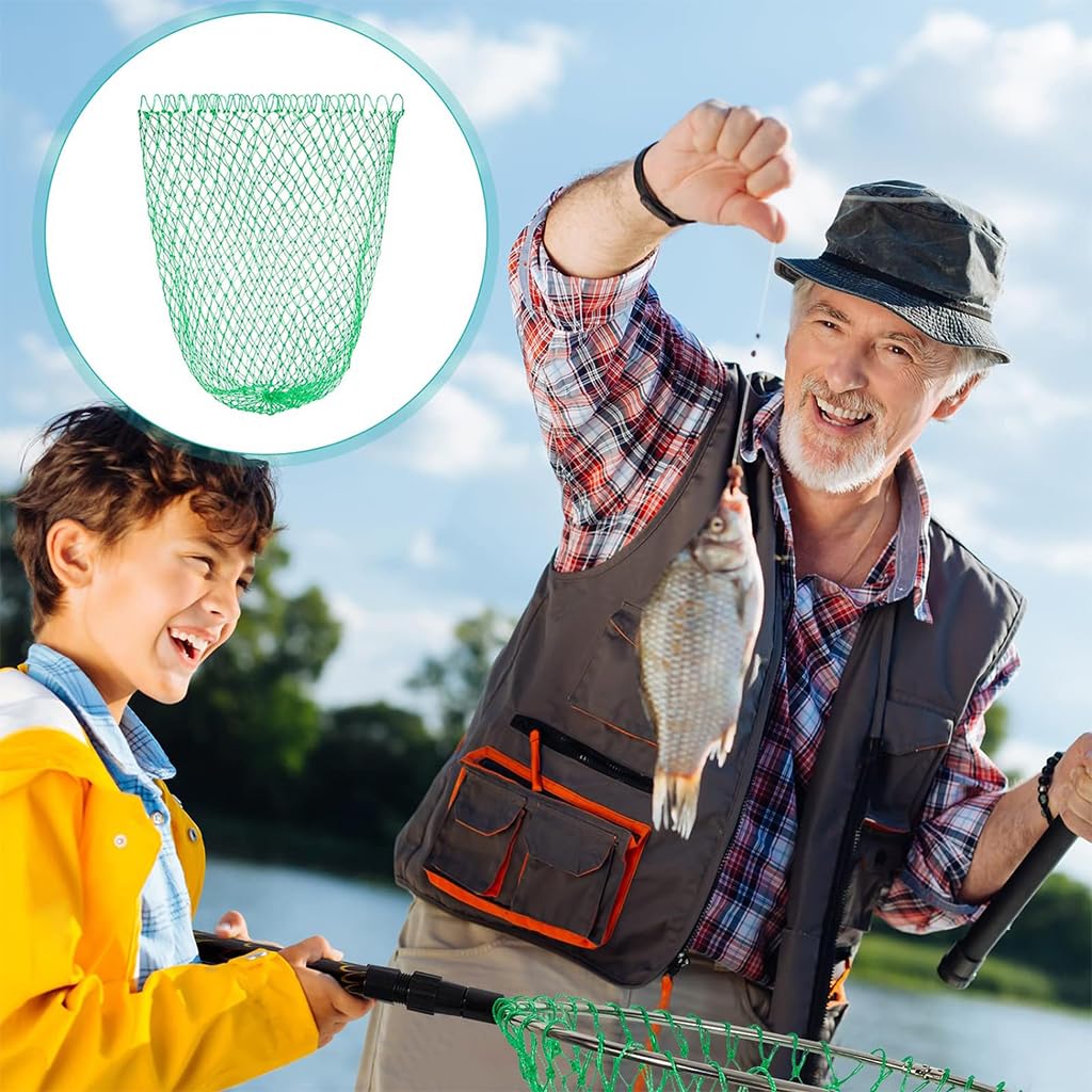 Proberos® 2Pcs Replacement Nets for Fishing Landing Net Frame 40-50cm Diameter Replacement Net 2 inches Mesh Fishing Net Replacement Universal Fishing Landing Net Replacement