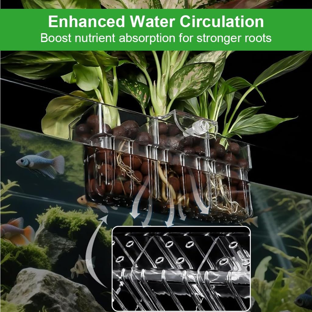 Qpets Betta Fish Hiding Cave for Resting and Spawning with 3 in Clear Acrylic Tunnel & Suction Cup