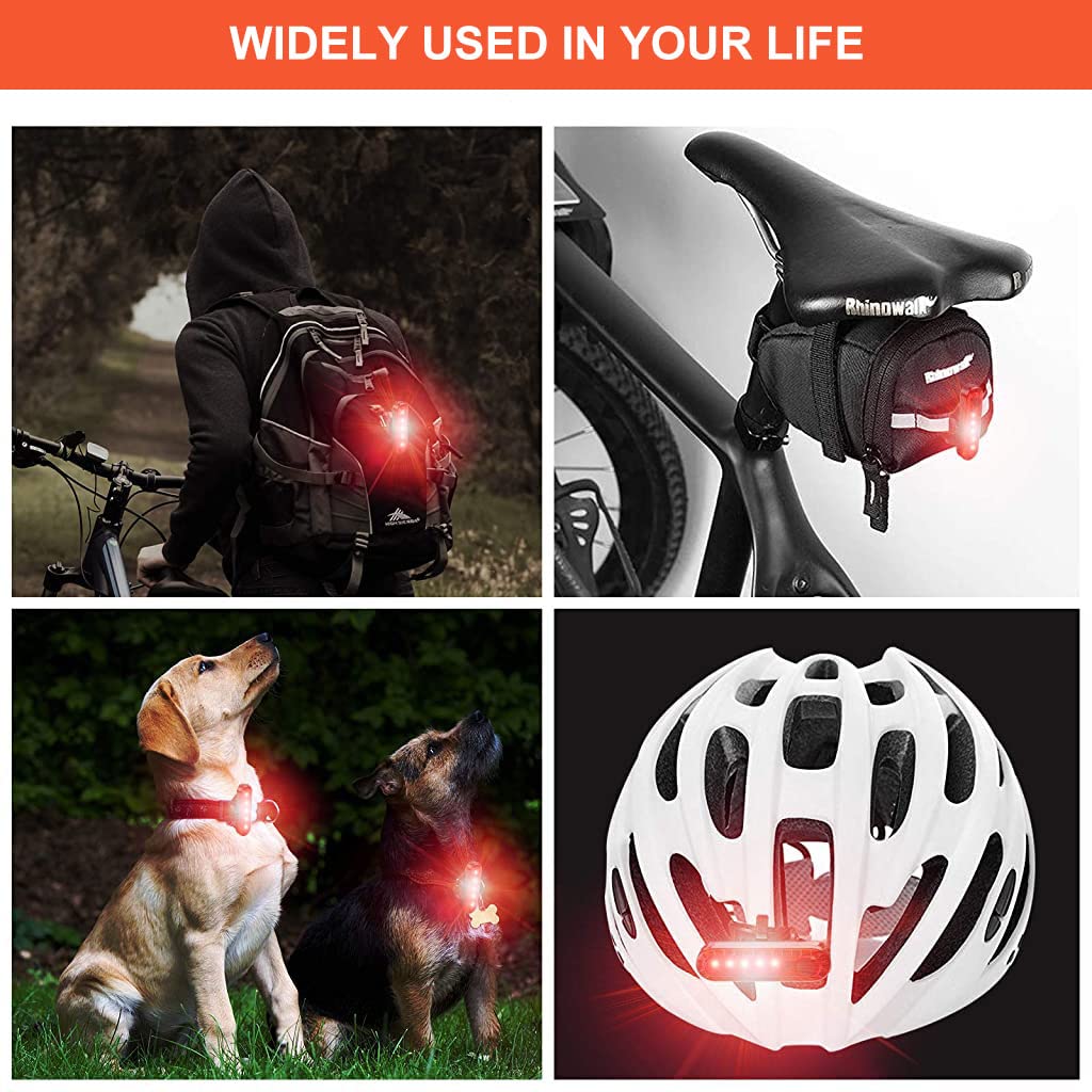 Proberos® 800mAh Cycle Motorcycle Back Light Rechargeable USB LED Bike Back Light Red Warning Light Rechargeable Bicycle Tail Light Outdoor Cycling Light Flash Warning Light