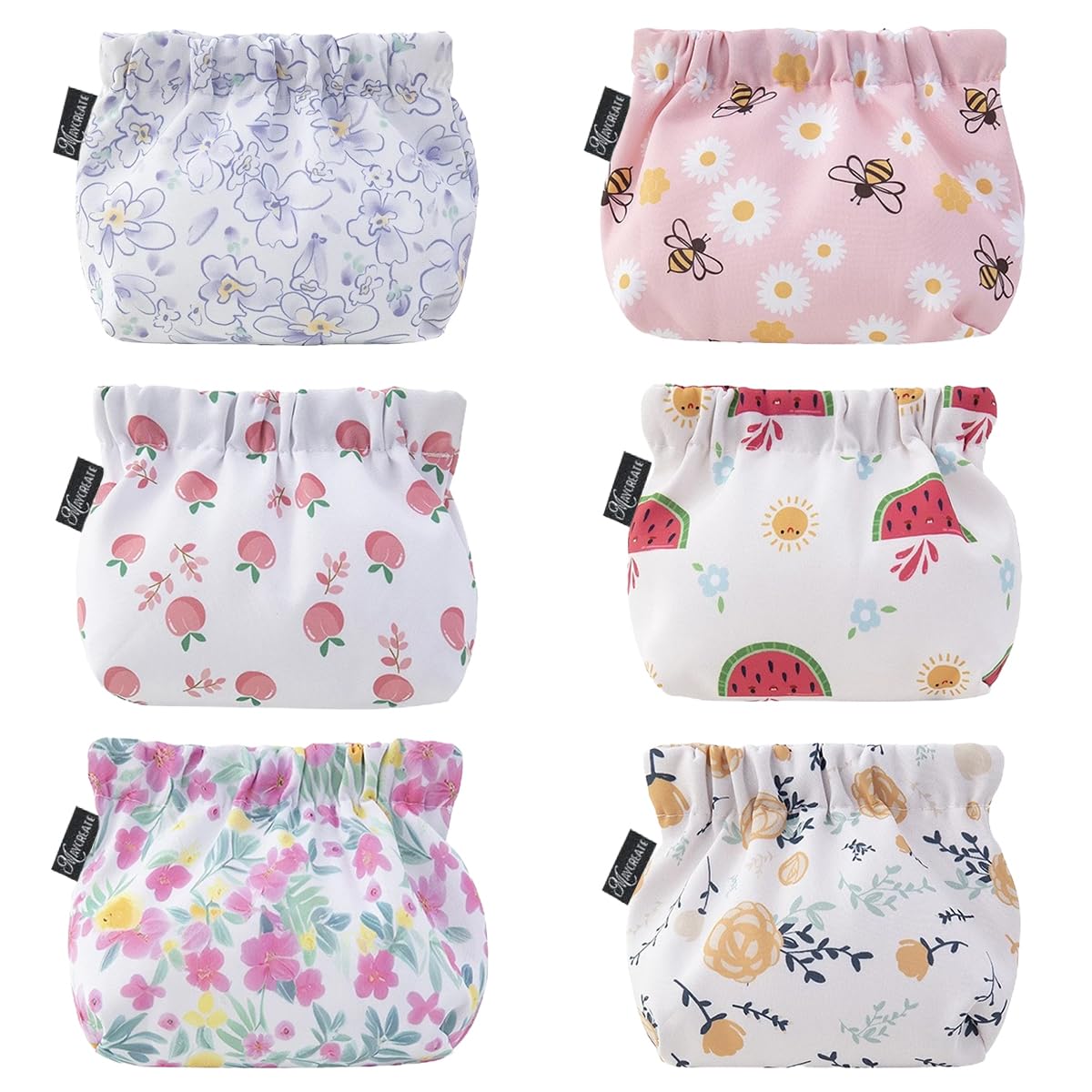 MAYCREATE Small Pouches for Women featuring 13x13cm design with self closure Oxford fabric | travel makeup and coin organizer set