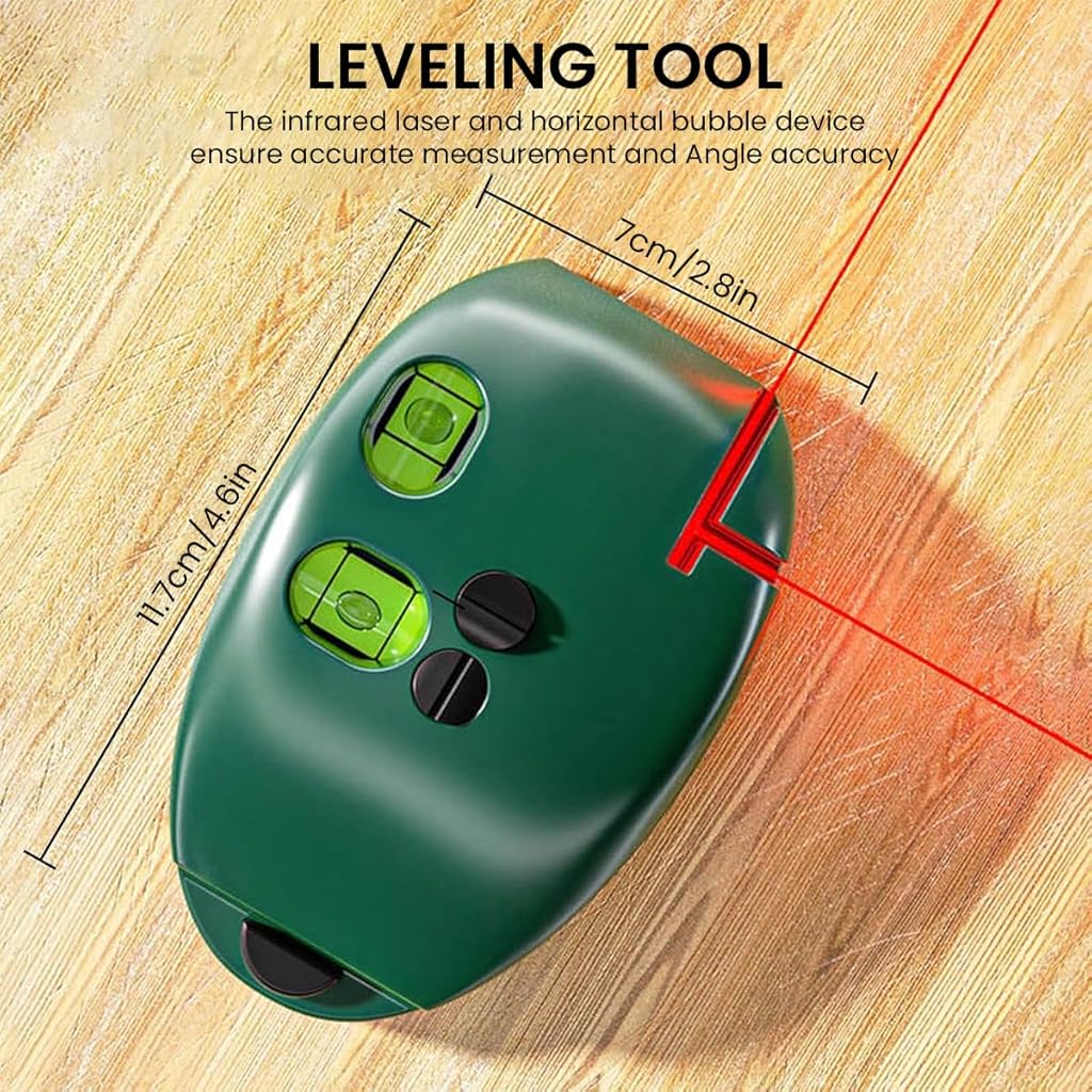 Serplex® 90 Degree Self Leveling Cross Line Red Light Laser Level With Horizontal & Vertical Lines, Multi Surface Laser Level For Construction & Home Renovation (Battery Not Included) 3 PCS