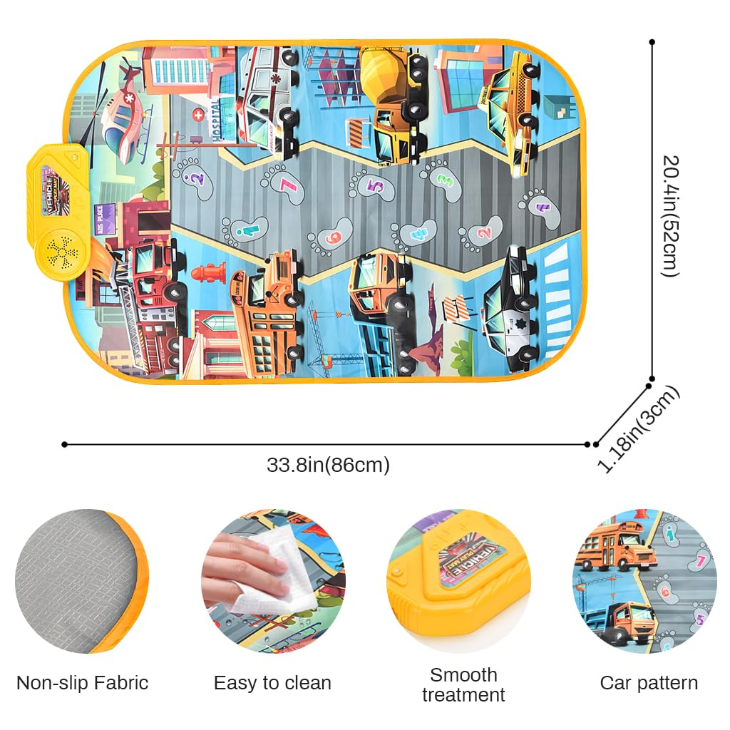 PATPAT Piano Keyboard Musical Mat for Kids 1–6 Years with 9 Sounds and 6 Play Modes | 33.86×20.47 in Foldable Educational Toy