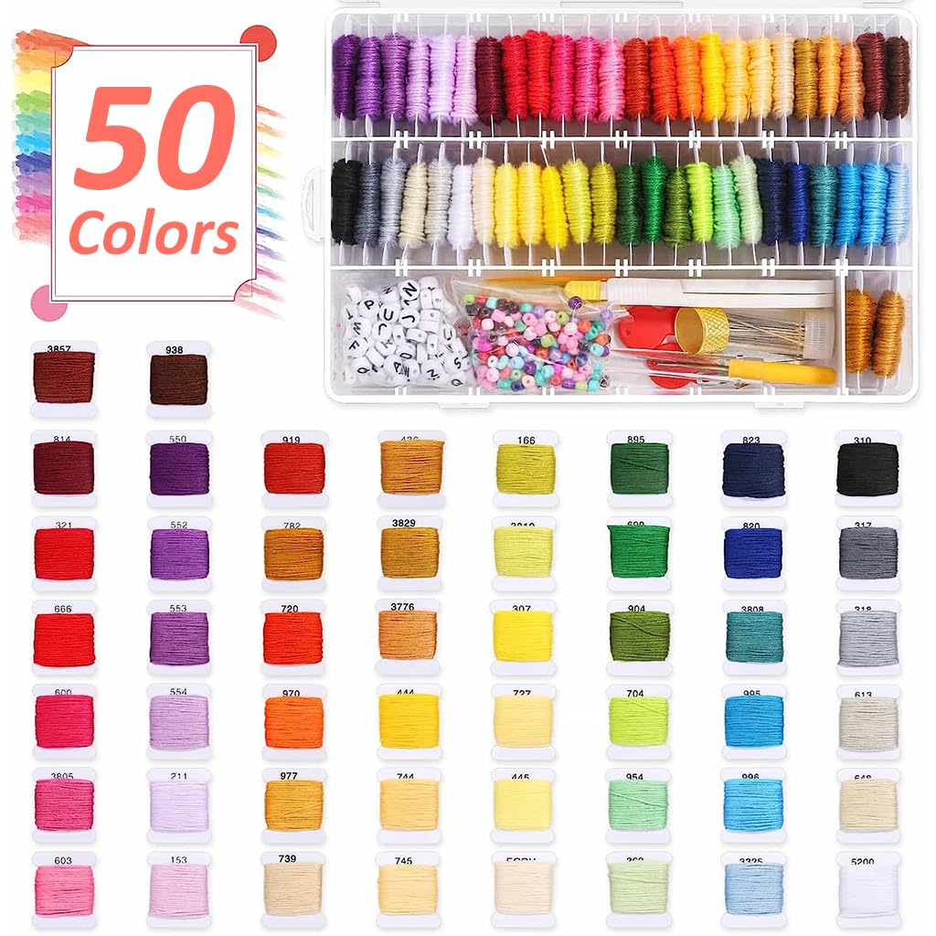 Venzina String Bracelet Making Kit for DIY Crafts with 488 pcs Beads and Tools | Friendship Set