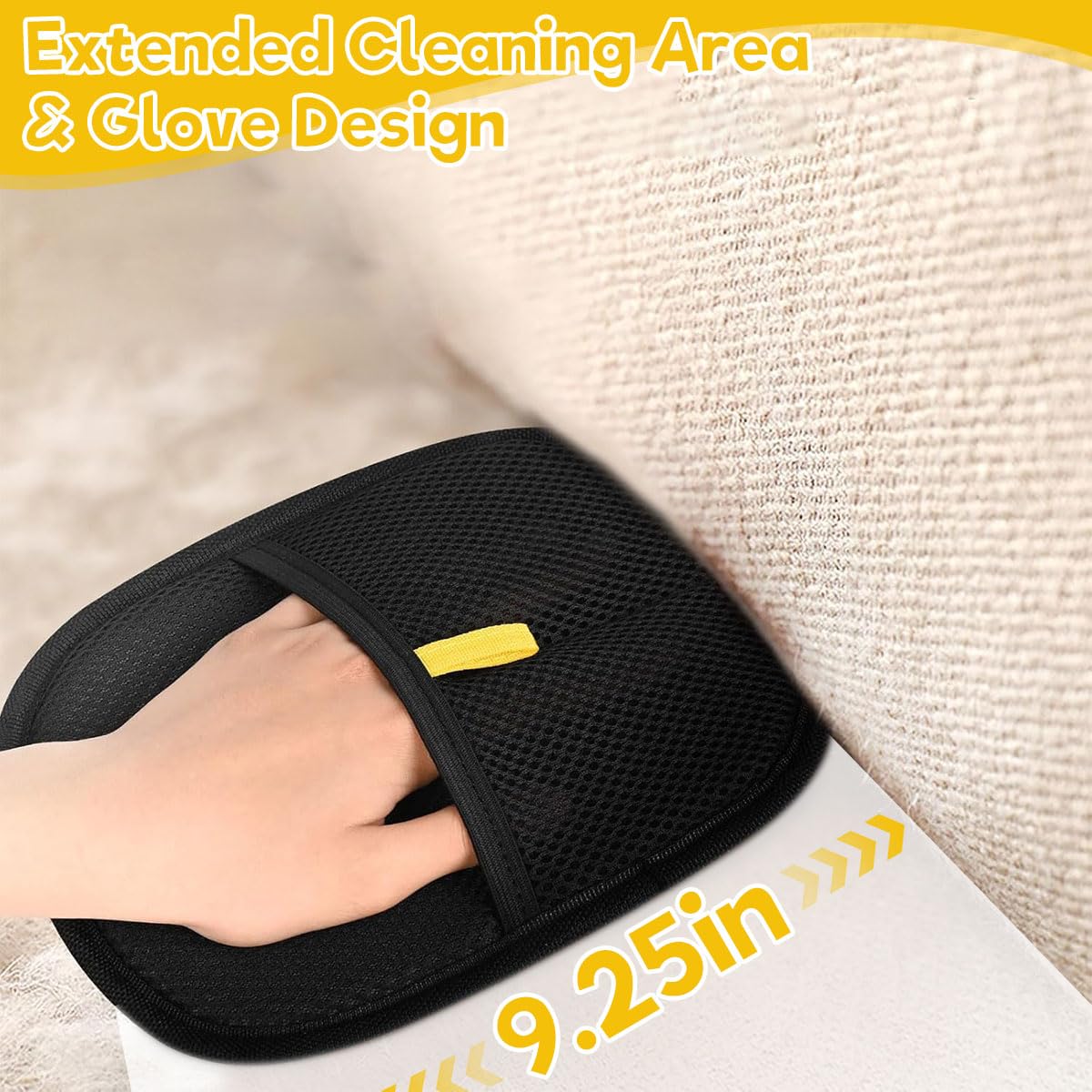 Qpets Pet Hair Removal Gloves for Dogs and Cats with Static-Enhanced Design | 2pcs 23.5x18cm Reusable Grooming Mitt