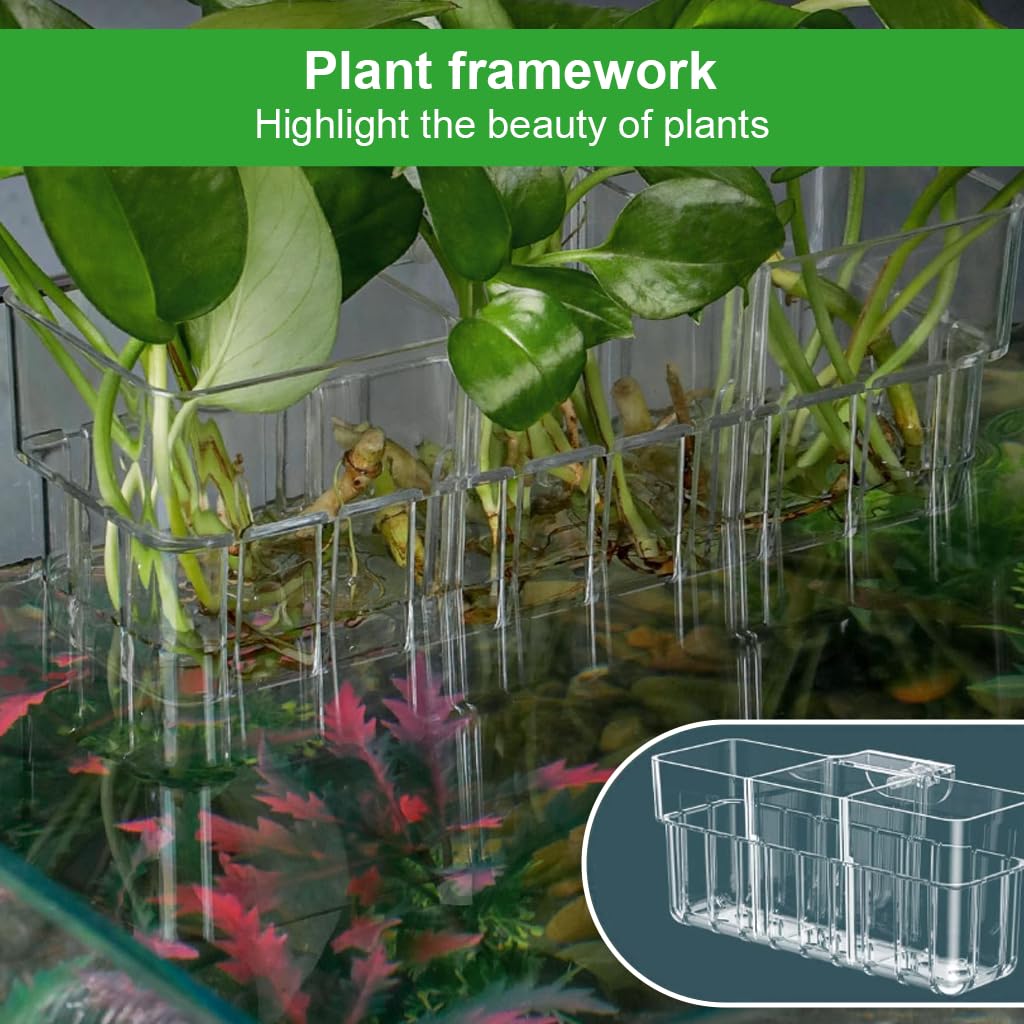 Qpets Betta Fish Hiding Cave for Resting and Spawning with 3 in Clear Acrylic Tunnel & Suction Cup