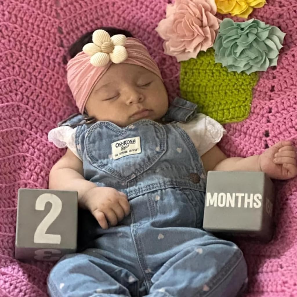 SNOWIE SOFT 3Pcs Baby Headband Stretchy Cute Flower Baby Hairband Set for Girls Headband for Baby Girls Hair Bands for Baby Girls  Shower Gift for Baby Girls Newborn Baby Essential Products