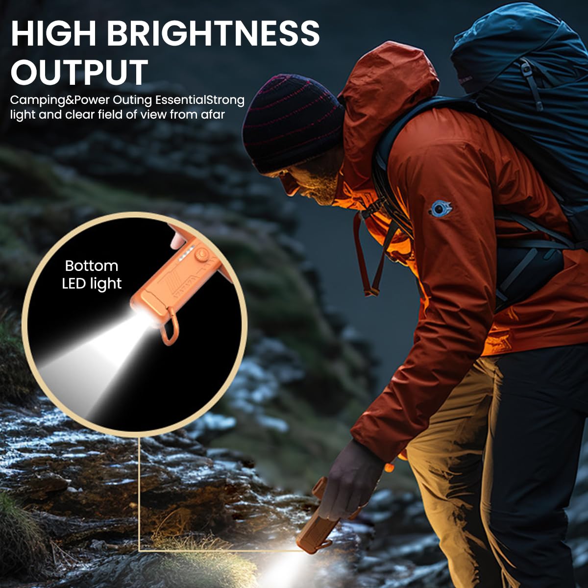 ZORBES Small Blower Fan for Car Cleaning with 130000 RPM Airflow and LED Light | 2 Nozzles