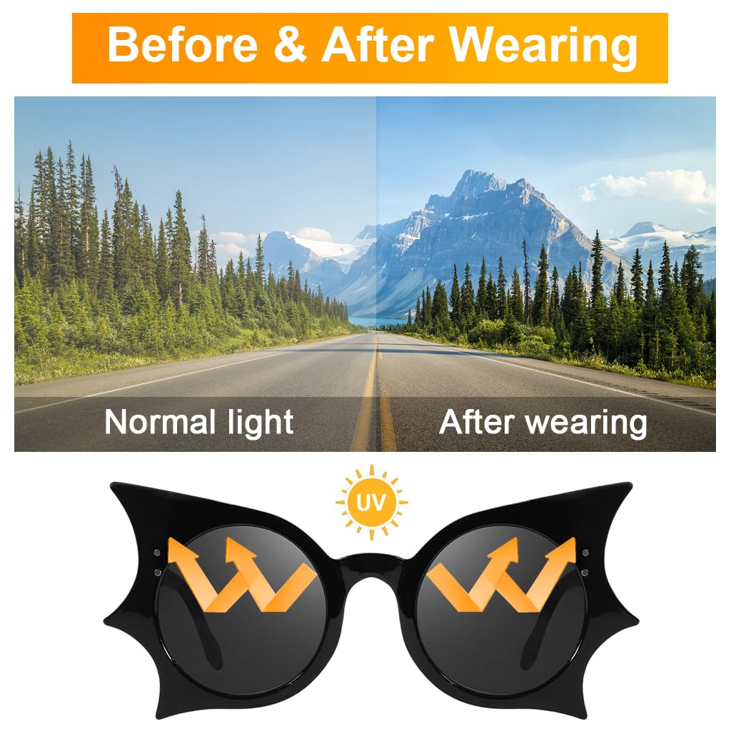 PROBEROS Sunglasses for Halloween and Cosplay with UV400 Lenses featuring Angular Frames | Unisex TR-90 Eyewear