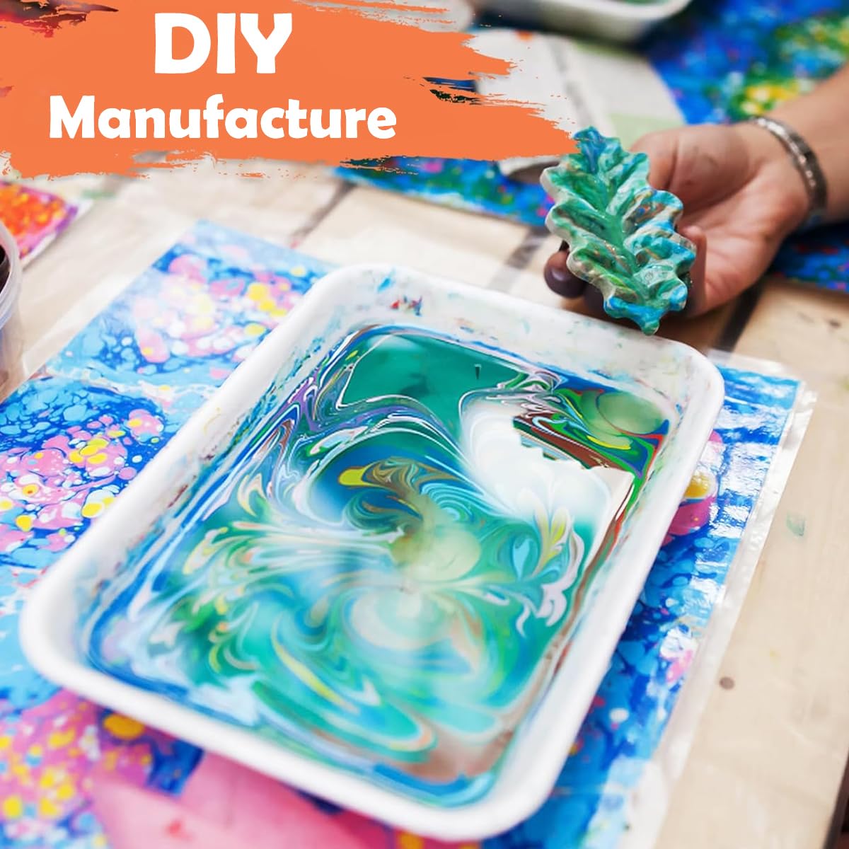 PATPAT Water Marbling Paint Kit for Kids Arts and Crafts | Creative Birthday Gift for Ages 3+