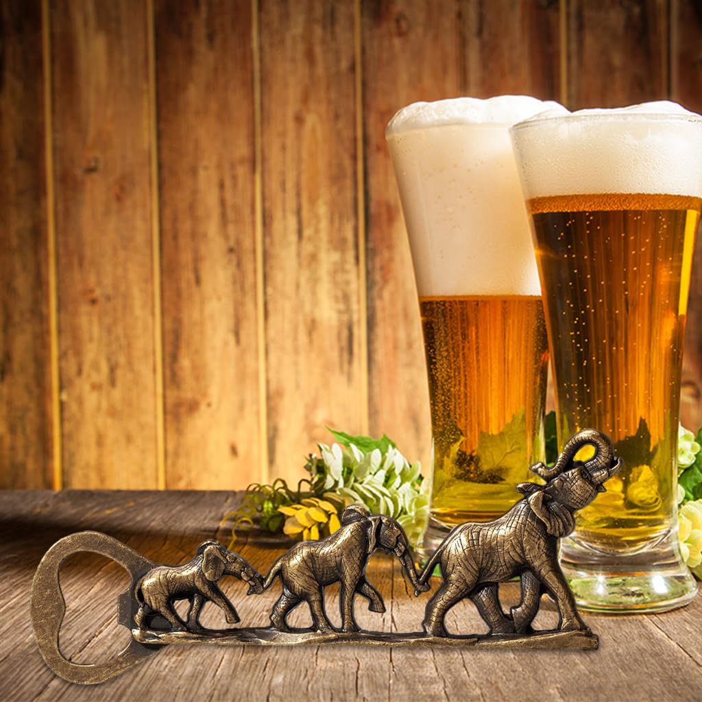 HASTHIP Elephant Bottle Opener for Men featuring 13x5.8cm Zinc Alloy Design | Creative Gift