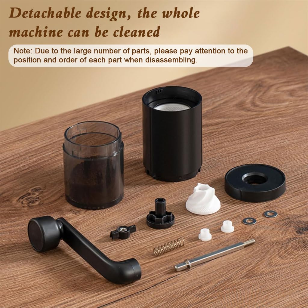Supvox Manual Coffee Grinder for Home Brewing with Adjustable Settings and Sleek Design
