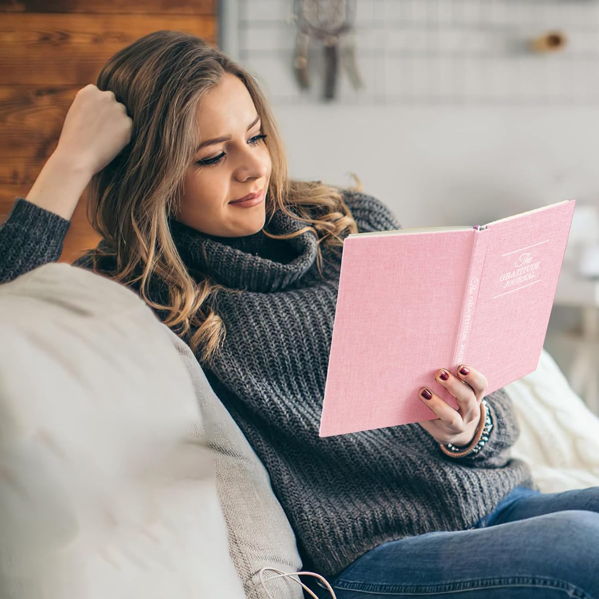 Climberty Gratitude Journal Book for Daily Reflection with Ribbon Bookmark and 200 Pages | Ideal Gift for Women and Family