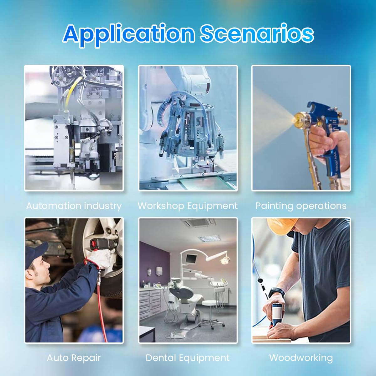 Serplex Air Hose Fittings Kit for 6mm Tube with Quick Connect Push In Design | 40 Pcs Set