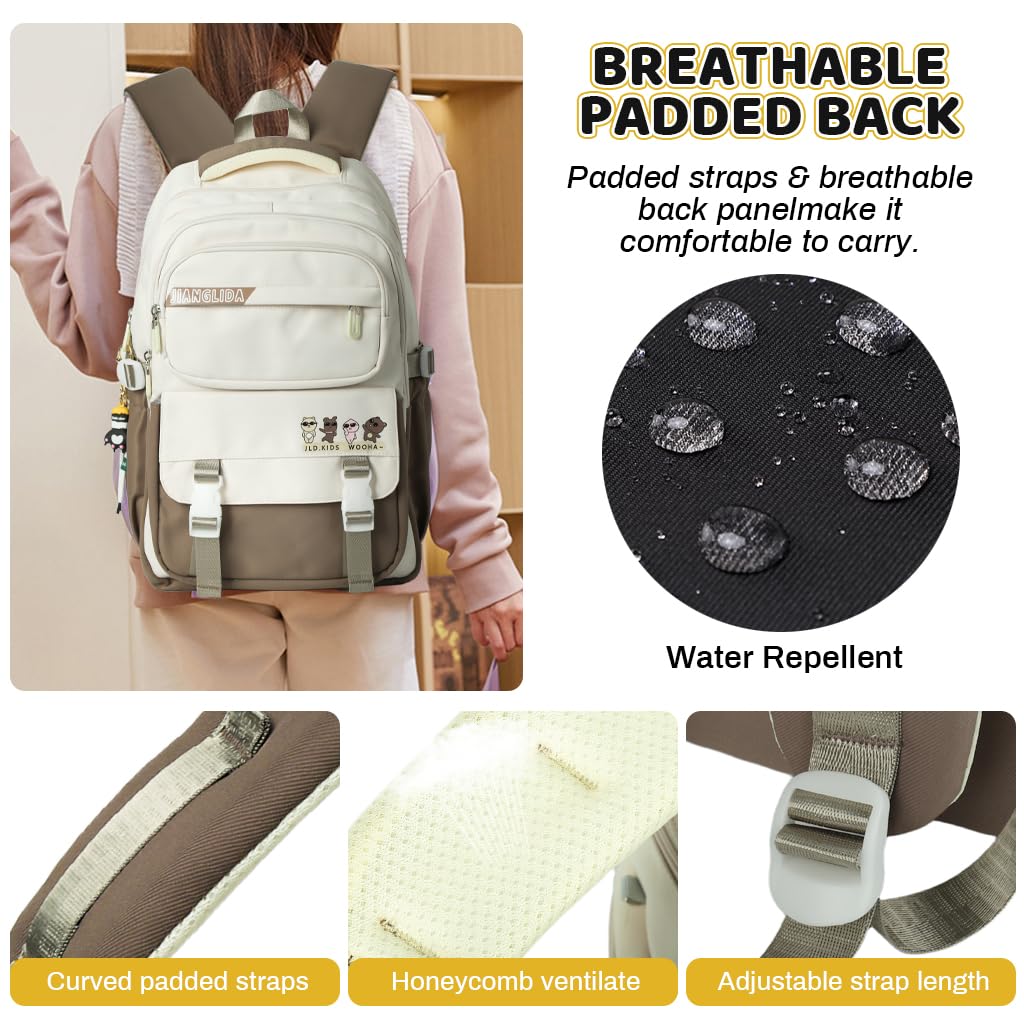 PALAY Backpack for Women with USB Charging Port 14 Inch Laptop Compartment | Canvas School and Travel Bag