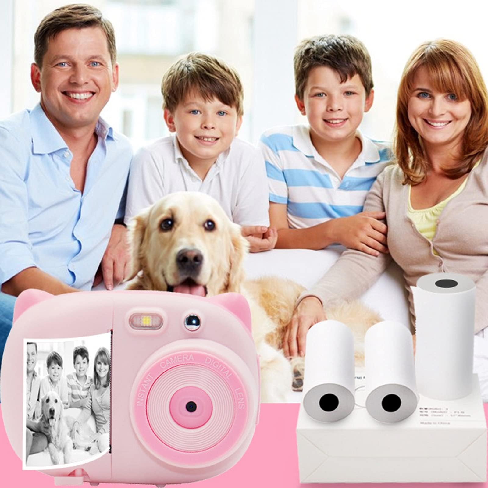 ZIBUYU Thermal Paper Rolls for Mini Printers with Adhesive Back 57mm Width | BPA Free