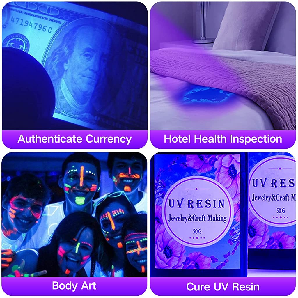 Qpets UV Flashlight for Pet Urine Detection featuring 51 LEDs and Aluminum Alloy Body | Compact 14.5 cm Torch