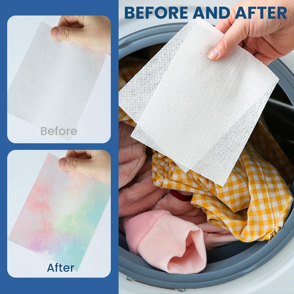 Supvox Fabric Color Absorb Paper for Mixed Laundry with Honeycomb Texture | 100 Wipes