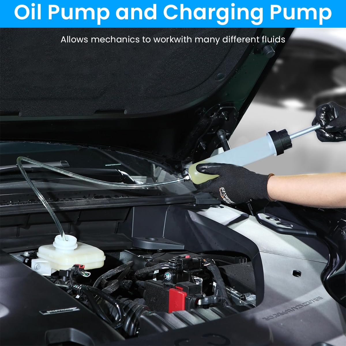 STHIRA Oil Extractor Kit for Brake Power Steering and Transmission | 200cc Syringe Manual Suction Pump