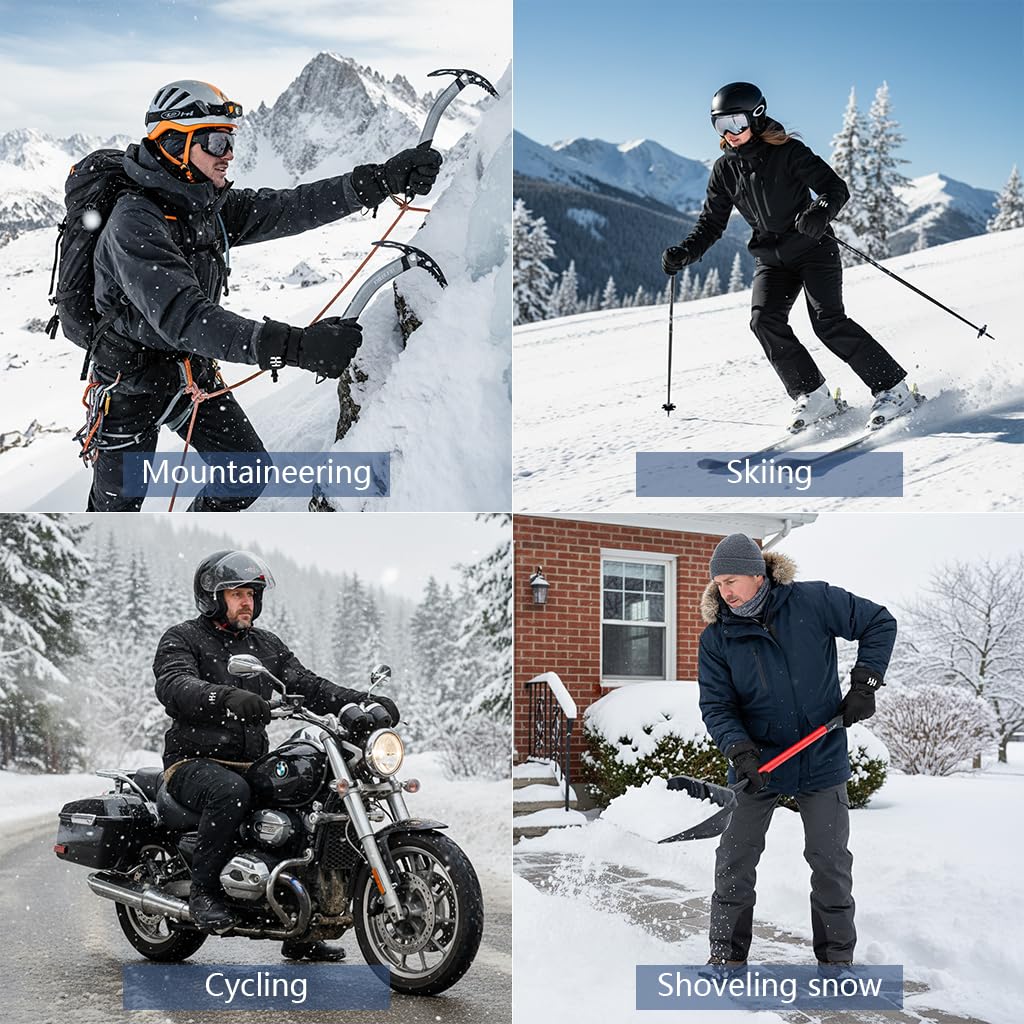 GUSTAVE Winter Gloves for Men and Women with Touchscreen Fingers | Waterproof and Thermal Outdoor Sports Gloves