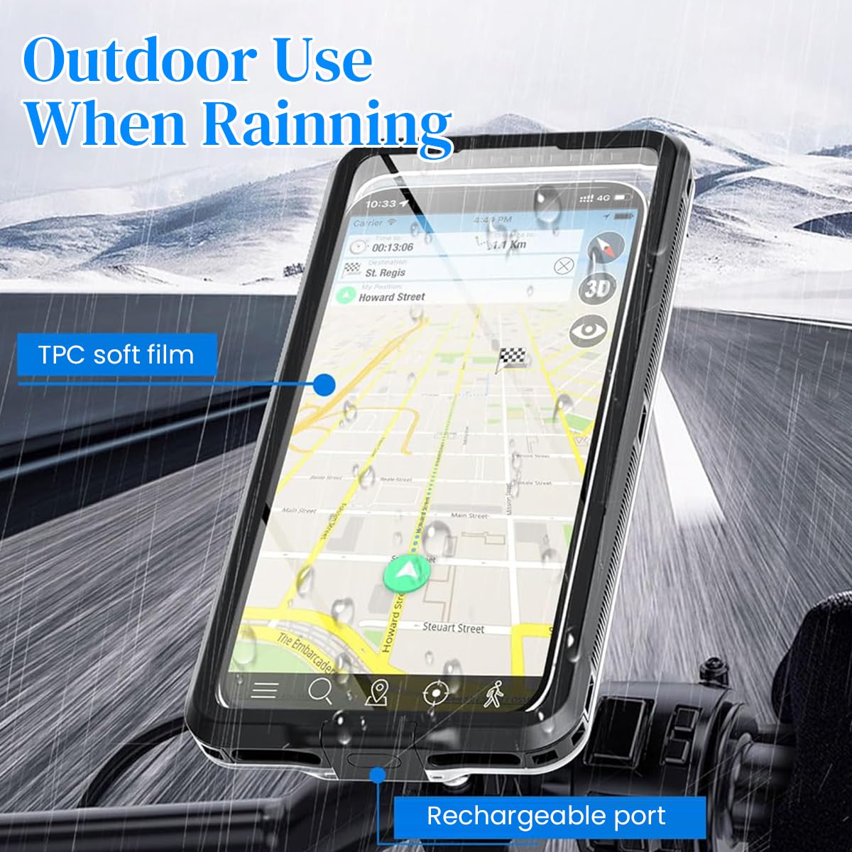 ZORBES Phone Case with IP68 Waterproof Protection for 15–30 m Depth and Self‑Check Seal | Clear Camera Window & Touch Screen Support