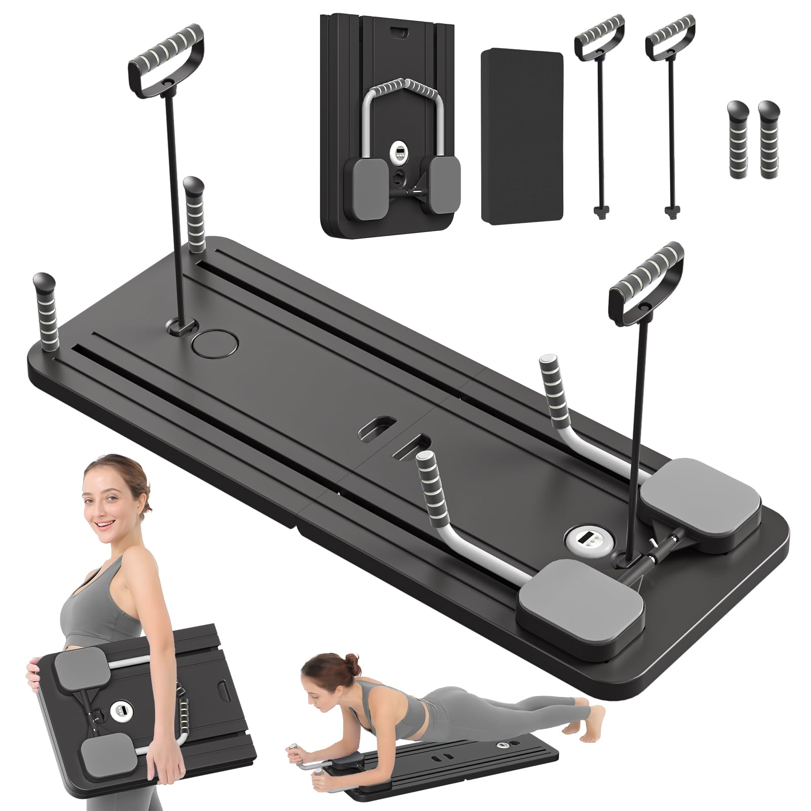 Proberos® 5 in 1 Sliding Workout Board, Core & Arm Trainer with Resistance Band Folding Design, Home Gym Plank Exercise Equipment for Full Body Strength, Tone & Fat Burn