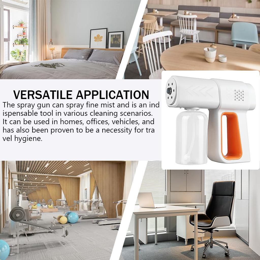 HASTHIP Sanitizer Spray Machine for Home and Office with 380ml Tank and Dual UV Atomization