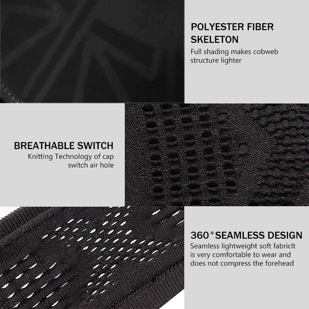 GUSTAVE Sport Cap Visor for Running with 3.5 in Curved Brim and Non Slip Adjustable Band | UPF 50+ Sun Protection