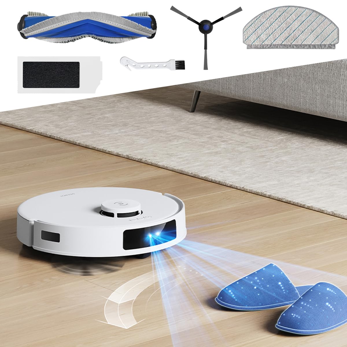 Verilux Vacuum Cleaner Accessories for Ecovacs N20 Pro N20 with 10 Piece Kit | Easy Installation