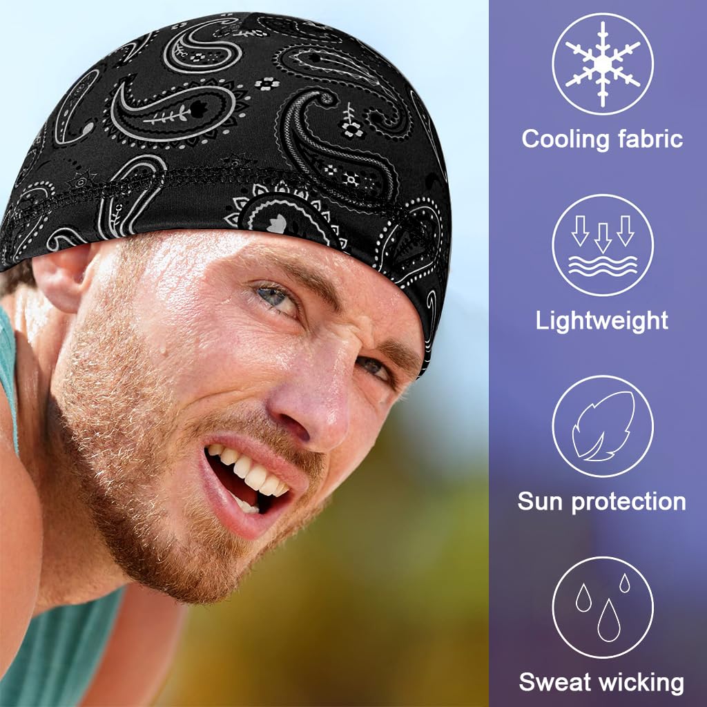 PROBEROS Skull Cap for Cycling and Running with Breathable Stretch Fabric | 6 Pcs Unisex Set