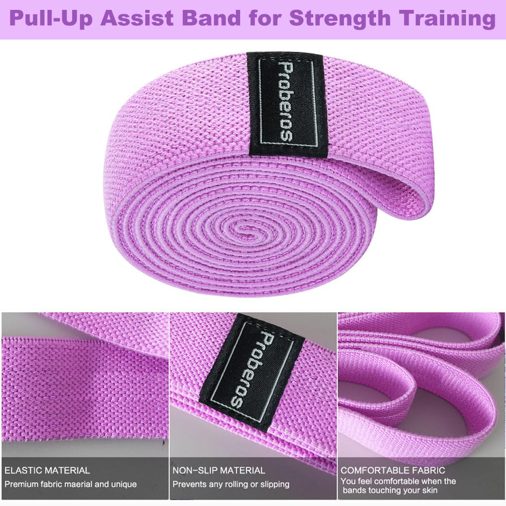 Proberos Resistance Band for Home Workout featuring 6.6 ft Length and 49 lbs Tension | Fabric Band for Yoga and Strength Training