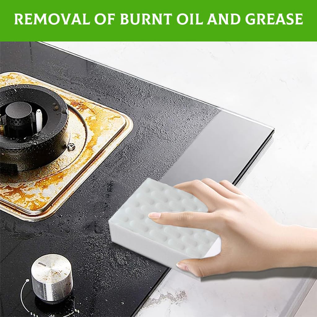 HASTHIP Magic Eraser Cleaning Pads for Kitchen and Bathroom with 8Pcs 6X Density Melamine Foam | Non Scratch Surface Cleaner