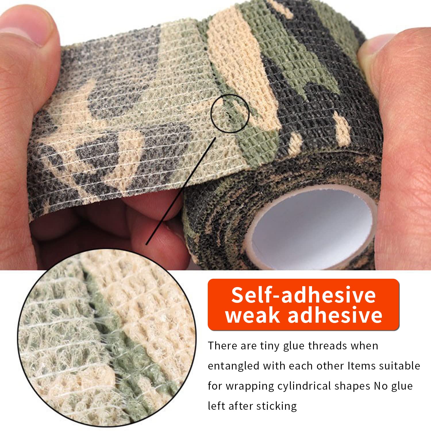 ELEPHANTBOAT Self Adhesive Crepe Bandage for Ankle and Wrist with 6 Rolls 2 in x 14.76 ft | Breathable Non Woven Wrap