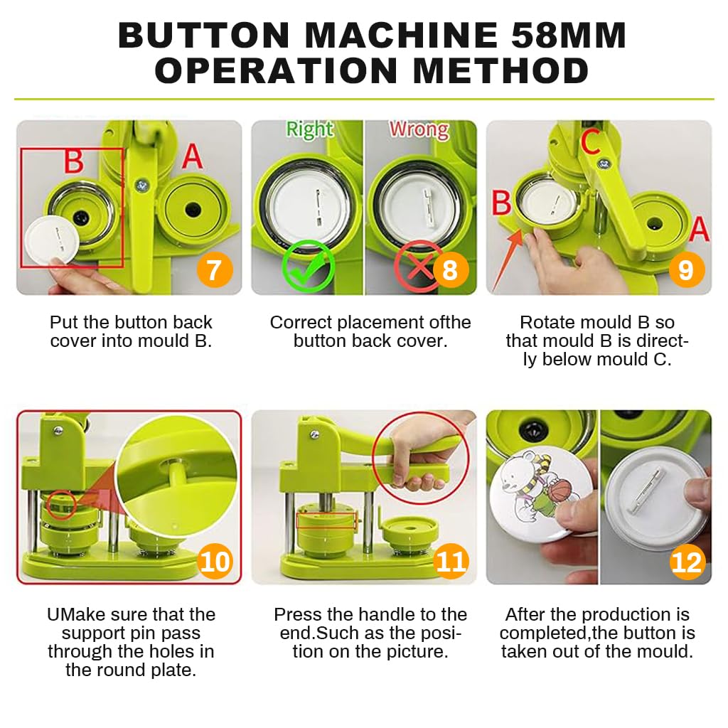 HASTHIP Badge Making Machine 58mm for DIY Crafts with Circle Cutter & 100Pcs Kit | Ideal for Beginners