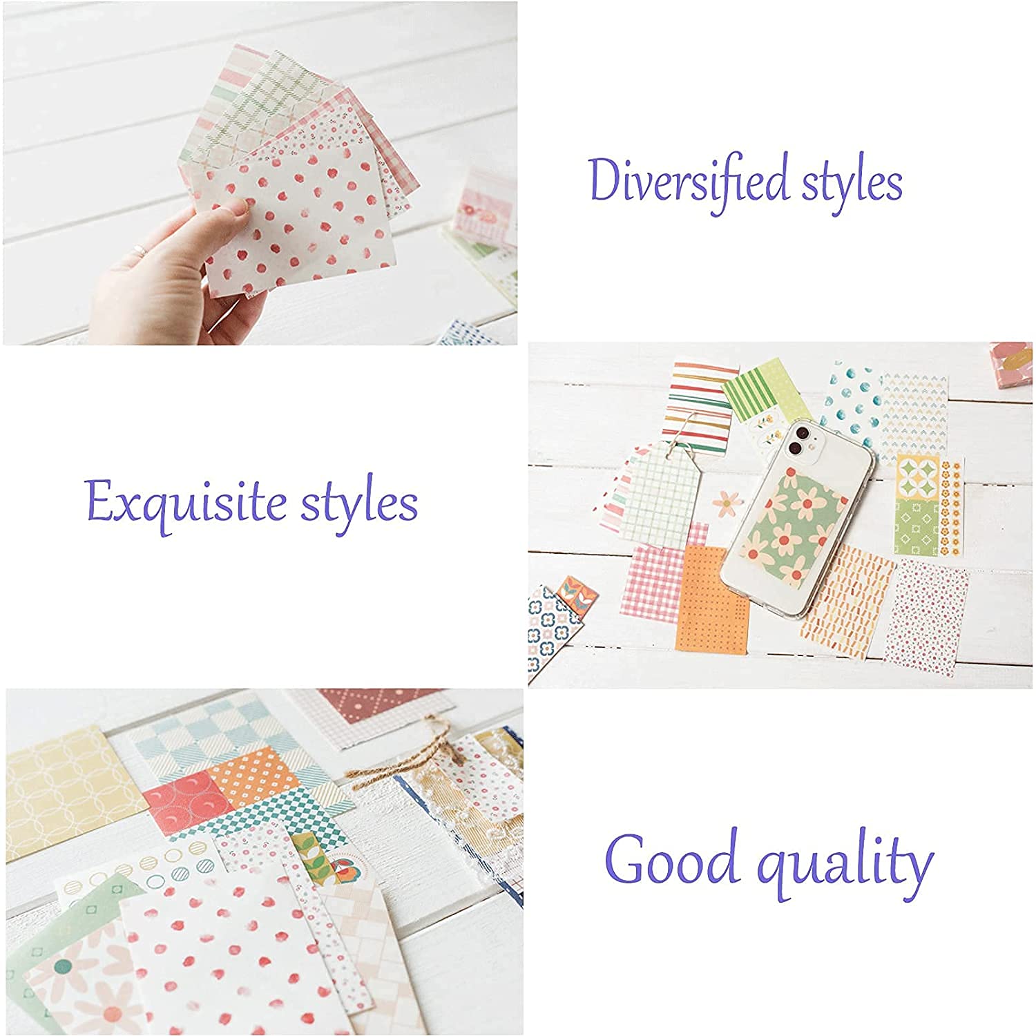 HASTHIP® 560 Sheets DIY Vintage Journaling Supplies, Scrapbooking Paper Supplies for Writing, Drawing, Aesthetic Decorative Stationery Paper for Scrapbooking, Travel Journal,