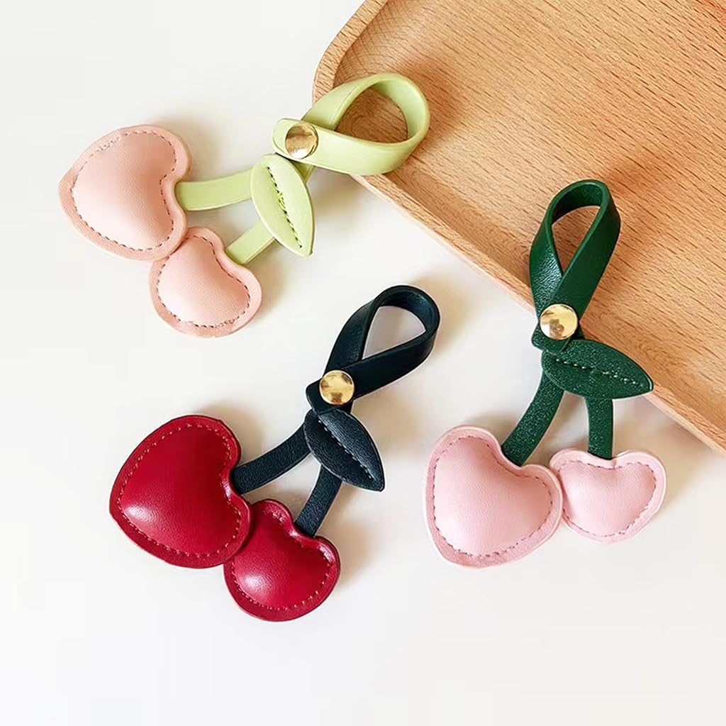 SANNIDHI® Bag Charms Cute Cherry Keychains for Purse Handbags Bag Accessories Key Chains