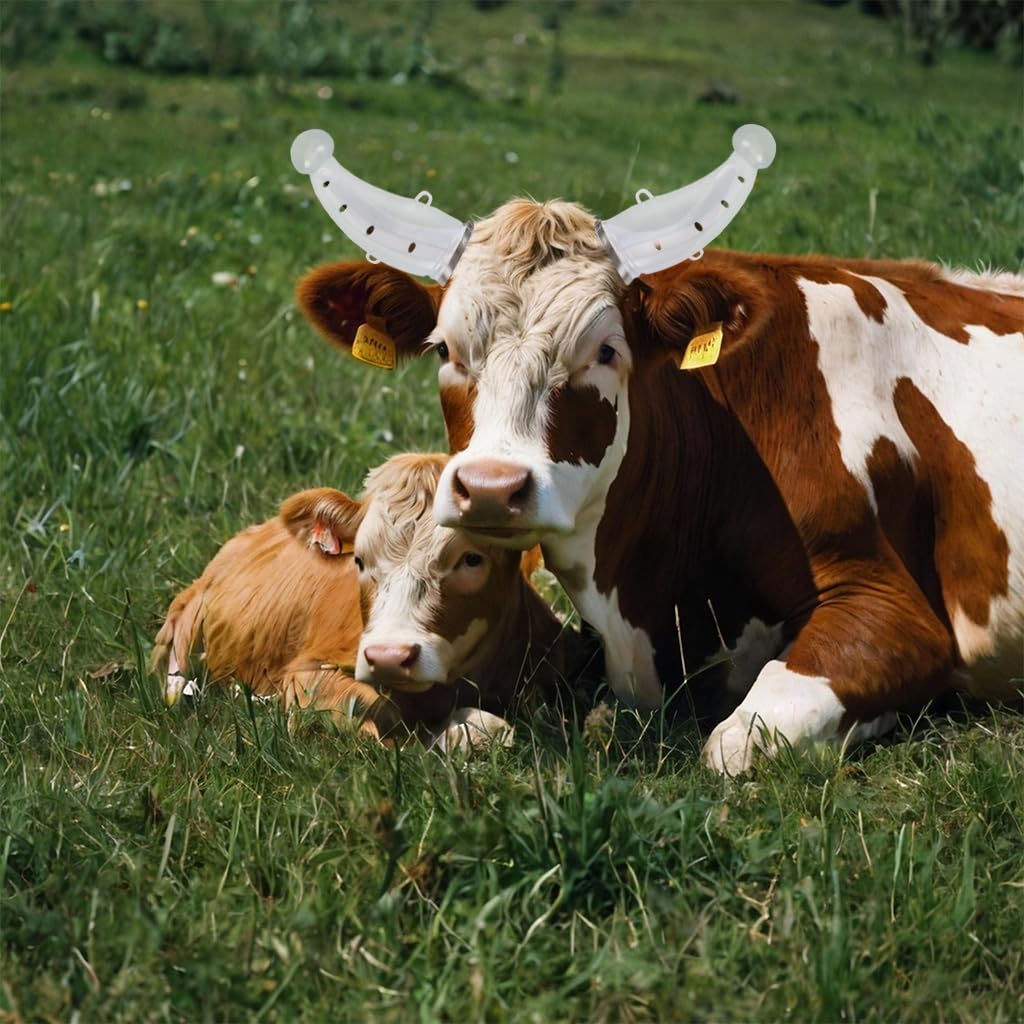 HASTHIP Cow Horn Protector for Anti Fight Safety with Adjustable Metal Fastener 1.7 x 9 in Silicone | Secure Fit for Cattle