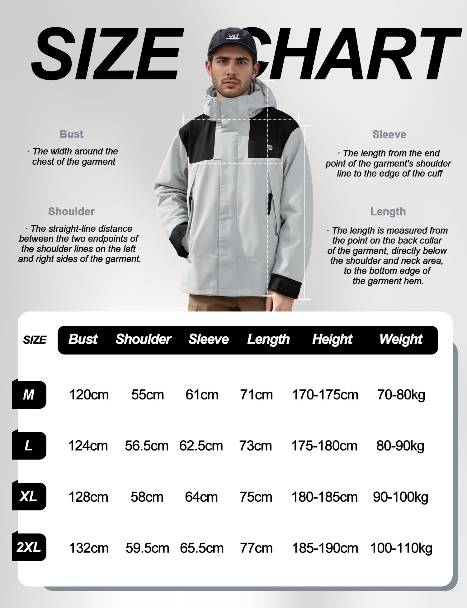 Venzina Men's Windproof Hiking Jacket for Trekking and Daily Use with Detachable Hood | Blue XL Breathable Mesh Liner